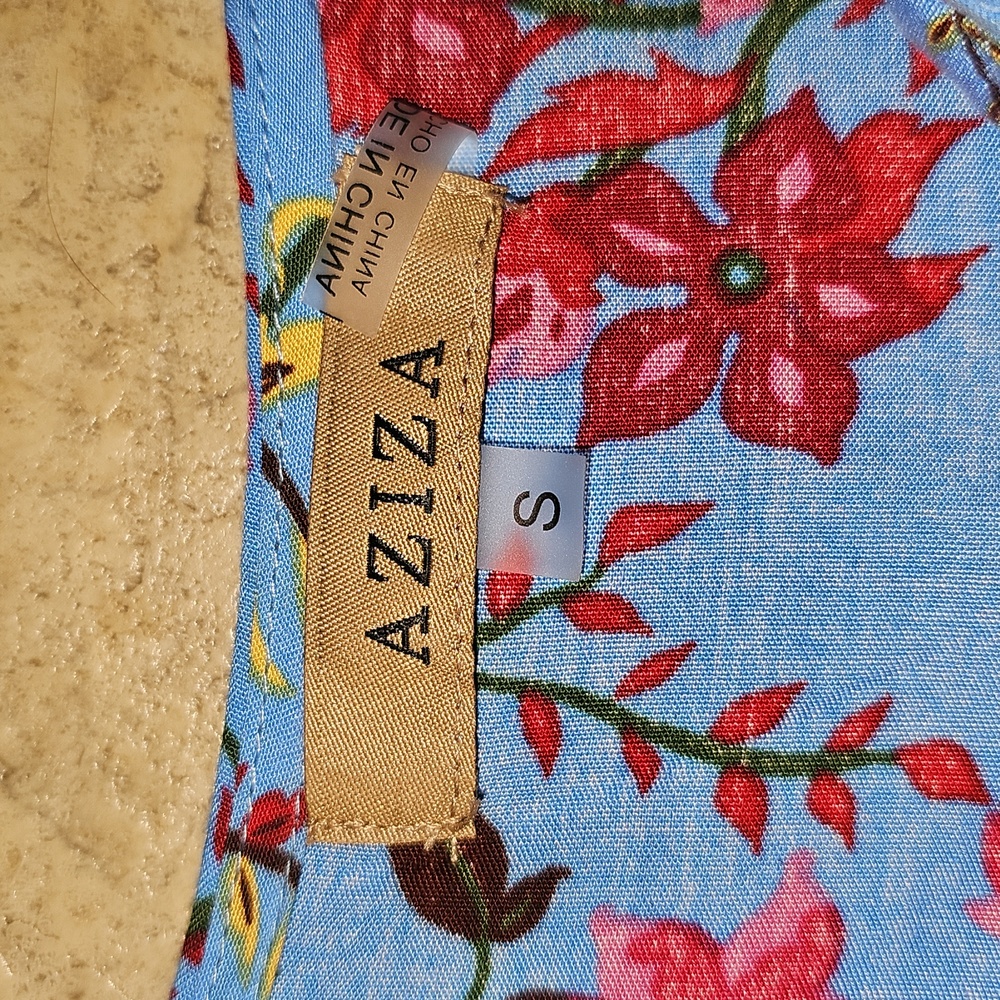 Floral Multicolor Women's Top - Aziza - Picture 6 of 8